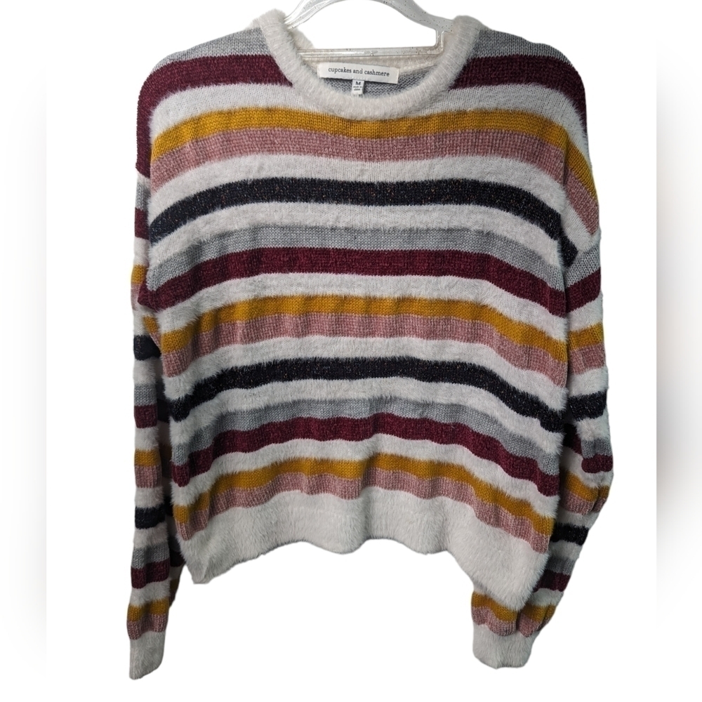 Cupcakes and Cashmere Rach Striped Sweater Sz M